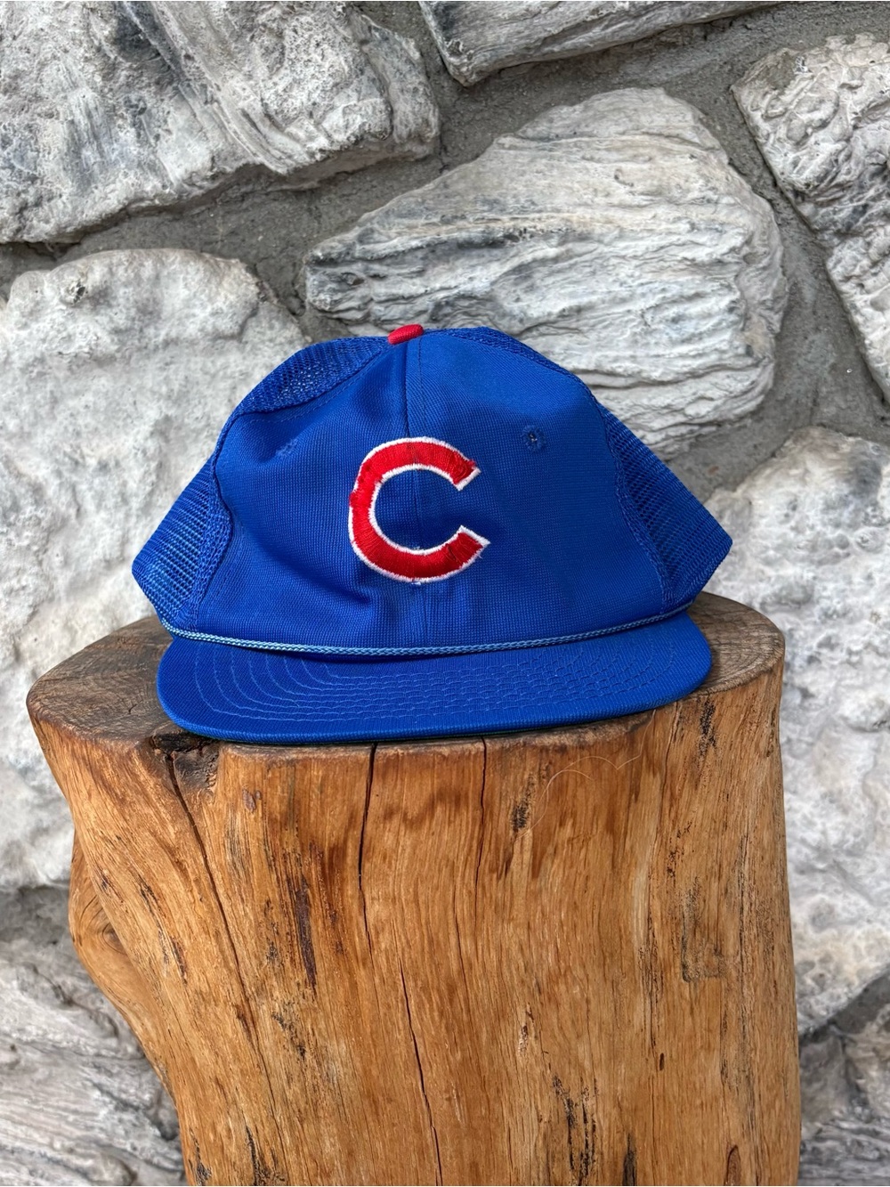 Vintage Chicago Cubs Snabpack MLB Embroidered Rope Mesh Hat